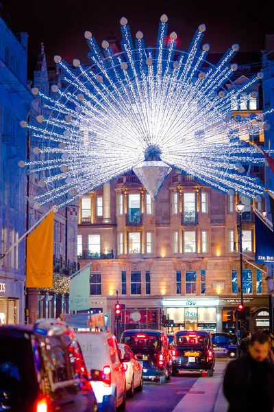 London November 2021 Bond Street Ünnepi Dekorációk Karácsonyi Fények Londonban — Stock Fotó