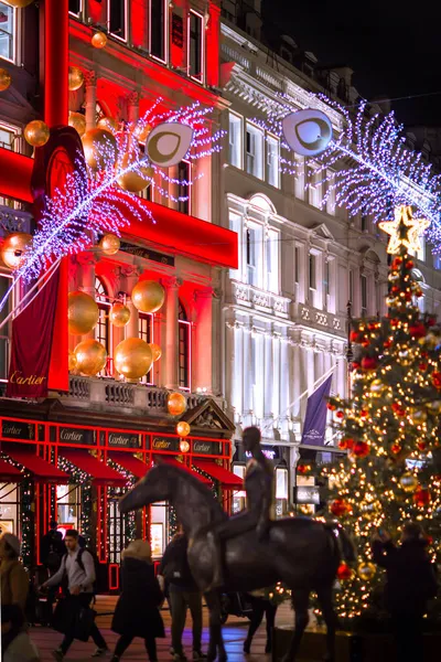 Londen Verenigd Koninkrijk November 2021 Cartier Huis Met Feestelijke Decoraties — Stockfoto