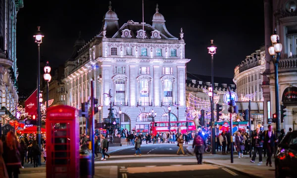 Londyn Wielka Brytania Listopada 2021 Świąteczne Dekoracje Lampki Świąteczne Cyrku — Zdjęcie stockowe