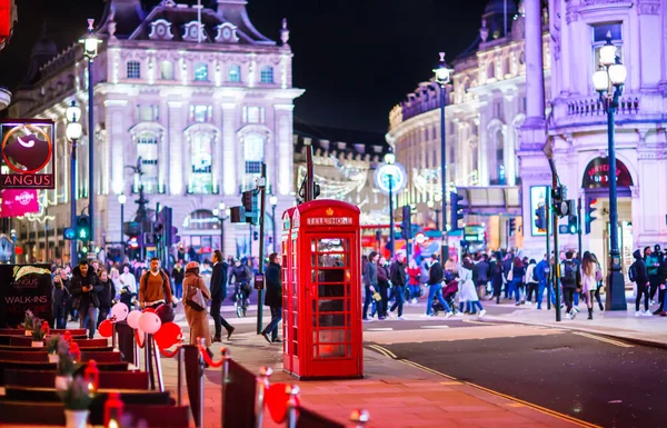 London November 2021 Festive Decorations Christmas Lights Piccadilly Circus Cars — Stock Photo, Image