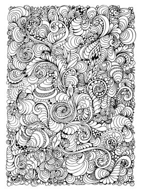 Zentagle dekoratif çerçeve ve metin için boşluk. Karalama. Sayfa dekorasyonu ögesi