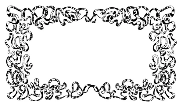 Zentagle Decorative Design Frame Space Text Doodle Page Decoration Element — Zdjęcie stockowe