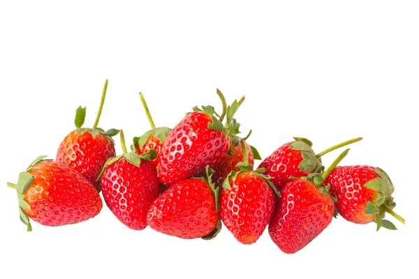 Fresh juicy strawberries beautiful isolated on white background — Stock Photo, Image