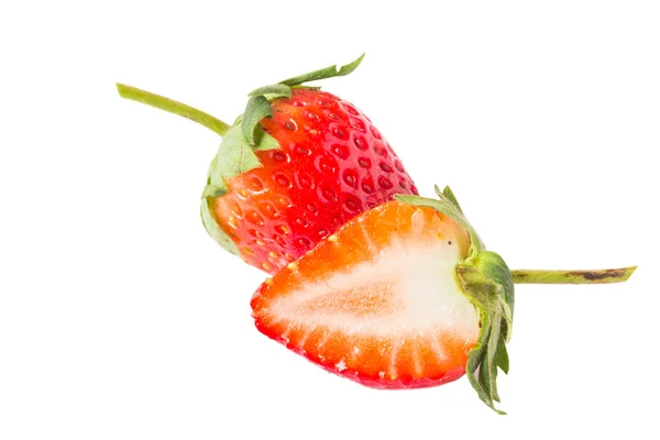 Strawberries beautiful isolated on white — Stock Photo, Image