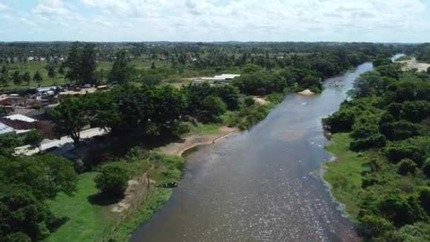 Conde Bahia Brasilien Oktober 2021 Luftaufnahme Des Trockenen Flussbetts Des — Stockvideo