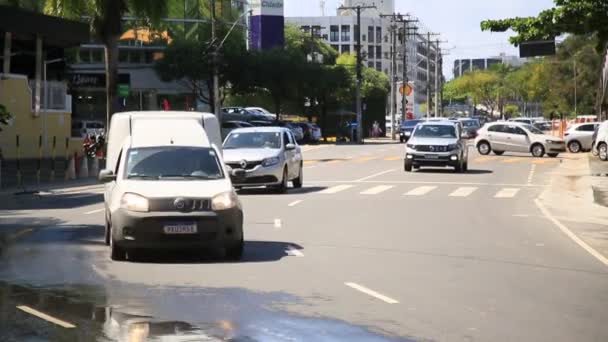 Salvador Bahia Brezilya Mayıs 2021 Salvador Şehrinde Brt Ulaşım Sisteminin — Stok video