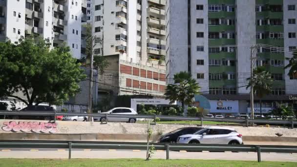 Salvador Bahia Brazílie Května 2021 Pohled Obytné Budovy Blízkosti Jízdního — Stock video