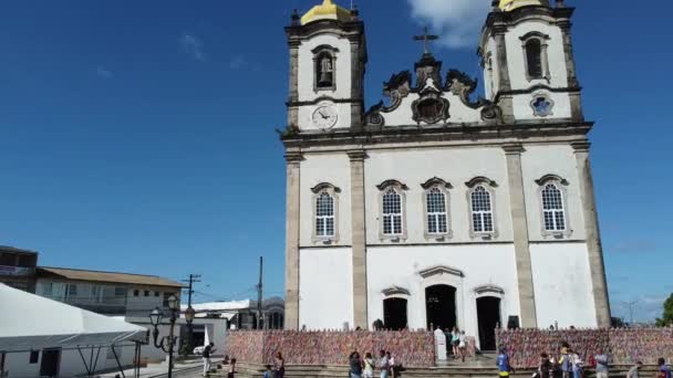 Salvador Bahia Brazil Oktober 2021 Utsikt Över Basilikan Senhor Bonfim — Stockvideo