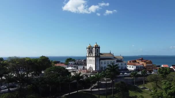 Salvador Bahia Brasile Ottobre 2021 Veduta Della Basilica Senhor Bonfim — Video Stock
