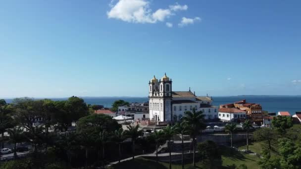 Salvador Bahia Brazylia Października 2021 Widok Bazylikę Senhor Bonfim Popularnie — Wideo stockowe