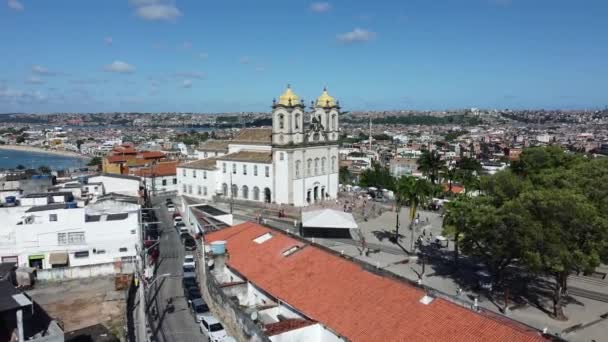 Salvador Bahia Brazil 2021 Október Senhor Bonfim Bazilika Látképe Közismert — Stock videók