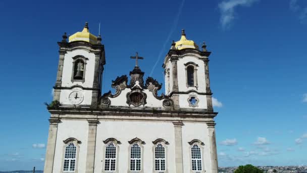 Salvador Bahia Brasil Outubro 2021 Vista Basílica Senhor Bonfim Popularmente — Vídeo de Stock