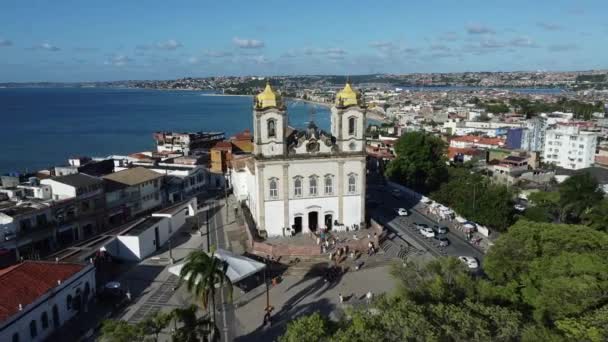 Salvador Bahia Brazílie Října 2021 Pohled Baziliku Senhor Bonfim Známou — Stock video