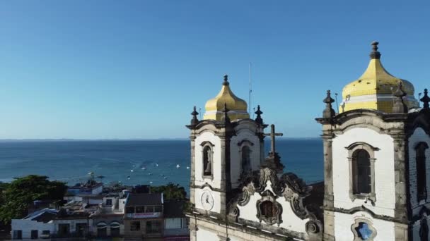 Salvador Bahia Brasil Octubre 2021 Vista Basílica Senhor Bonfim Popularmente — Vídeos de Stock