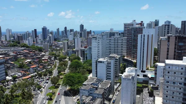 Salvador Bahia Brasil Octubre 2021 Vista Aérea Edificios Casas Ciudad — Foto de Stock