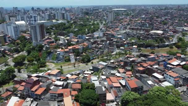 Salvador Bahia Brasile Ottobre 2021 Veduta Aerea Edifici Case Nella — Video Stock