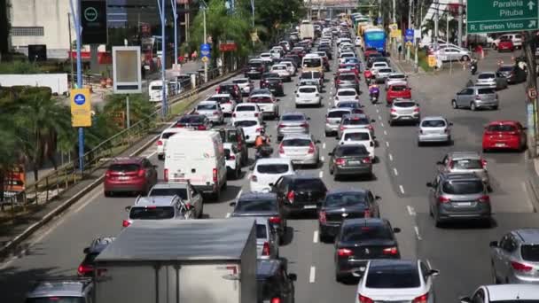 Salvador Bahia Brezilya Temmuz 2021 Salvador Bir Caddede Araç Hareketi — Stok video