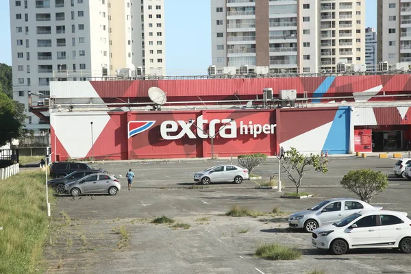 Salvador Bahia Brasil Novembro 2021 Visão Supermercado Extra Região Paralela — Fotografia de Stock