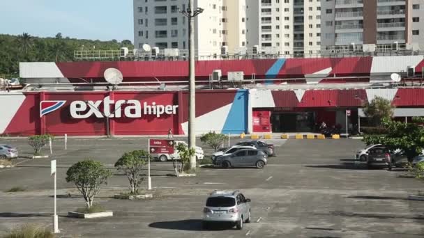 Salvador Bahia Brasilien November 2021 Blick Auf Den Extra Supermarkt — Stockvideo