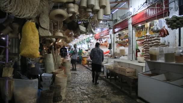 Salvador Bahia Brasil Novembro 2021 Vista Feira São Joaquim Cidade — Vídeo de Stock