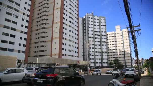 Salvador Bahia Brasilien November 2021 Blick Auf Wohngebäude Einer Mittelklasse — Stockvideo