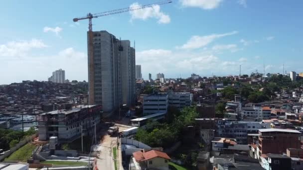 Salvador Bahia Brasil Noviembre 2021 Circulación Vehículos Sobre Tráfico Ciudad — Vídeos de Stock