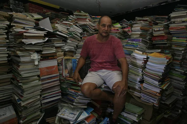 Salvador Bahia Brasil Janeiro 2017 Armazenagem Livros Biblioteca Pública Cidade — Fotografia de Stock