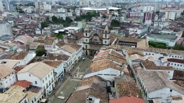 Salvador Bahia Brazil November 2021 Utsikt Över Kyrkan Sao Francisco — Stockvideo