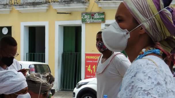 Salvador Bahia Brazil 2021 November Jelölőanyagok Fekete Entitások Vesznek Részt — Stock videók