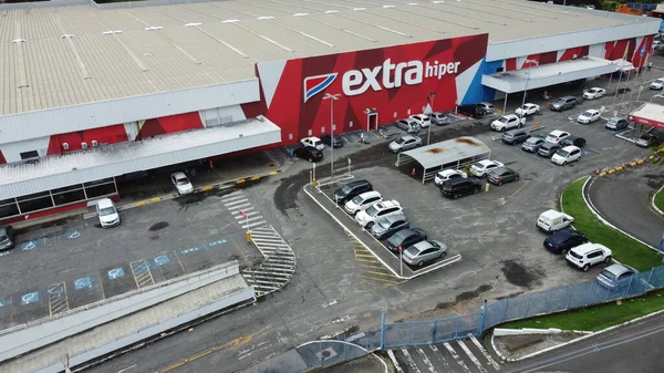 Salvador Bahia Brasil Novembro 2021 Fachada Uma Loja Supermercados Extra — Fotografia de Stock