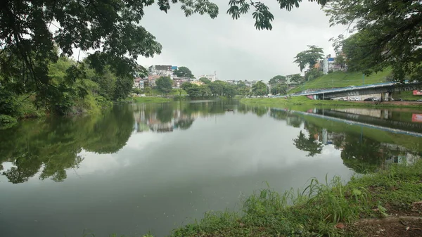 Salvador Bahia Brasil Novembro 2021 Vista Lago Dique Itororo Cidade — Fotografia de Stock