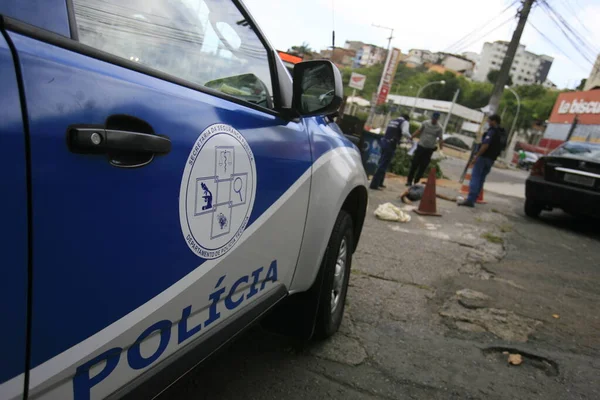 Salvador Bahia Brazílie Novembro 2016 Agenti Technické Policie Oddělení Vražd — Stock fotografie