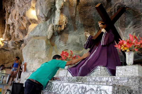 Bom Jesus Lapa Bahia Brazil Augusti 2014 Anhängare Deltar Religiösa — Stockfoto