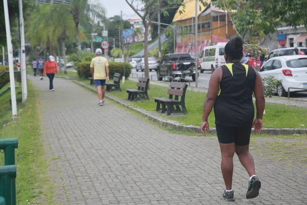 Salvador Bahia Brazil Dezembro 2021 Person Doing Outdoor Physical Activity — Stock Photo, Image