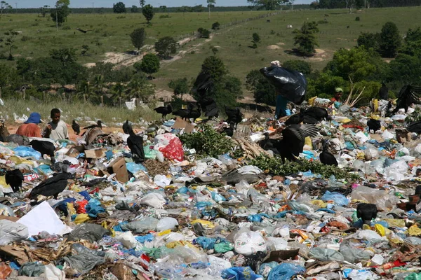 Teixeira Freitas Bahia Brasil Maio 2008 Coleta Material Para Reciclagem — Fotografia de Stock