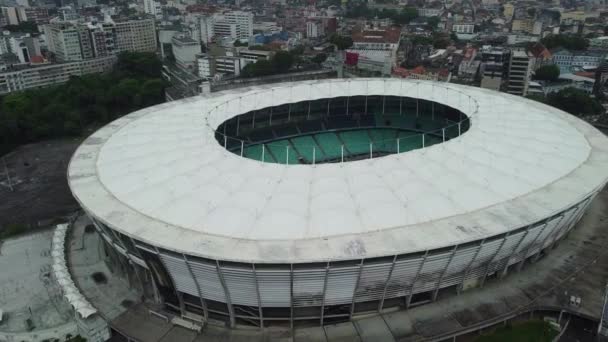 Salvador Bahia Brasil Dezembro 2021 Vista Aérea Estádio Futebol Arena — Vídeo de Stock