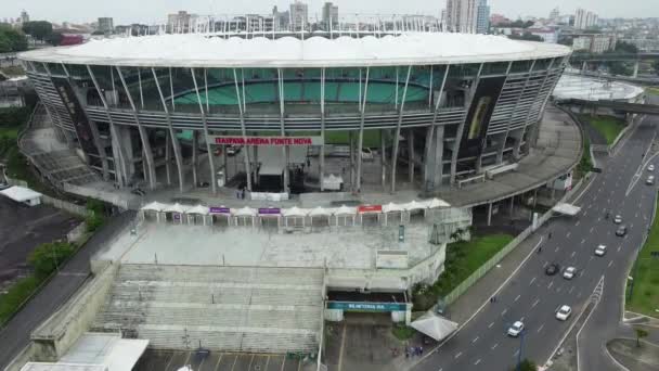 Salvador Bahia Brazil December 2021 Air View Arena Fonte Nova — стокове відео