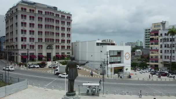 Salvador Bahia Brasil Diciembre 2021 Vista Aérea Plaza Castro Alves — Vídeos de Stock