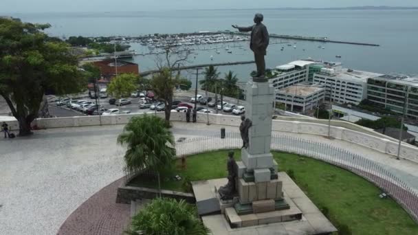Salvador Bahia Brezilya Aralık 2021 Salvador Daki Castro Alves Meydanı — Stok video