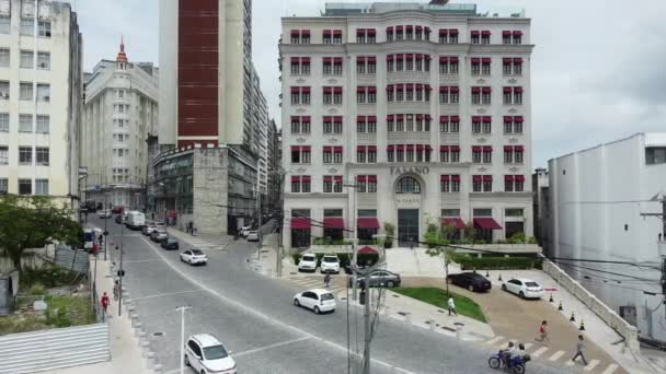 Salvador Bahia Brazílie Prosince 2021 Letecký Pohled Hotel Fasano Náměstí — Stock video