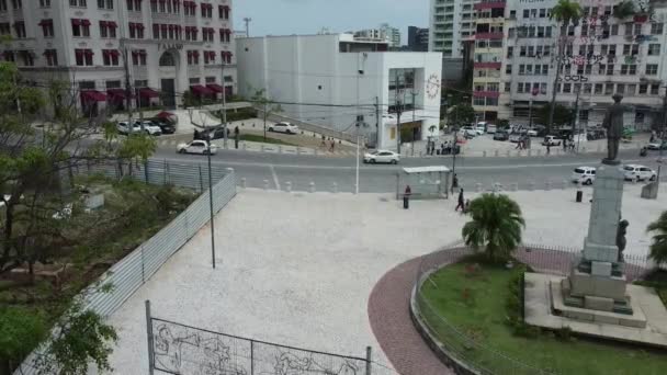 Salvador Bahia Brezilya Aralık 2021 Salvador Daki Castro Alves Meydanı — Stok video