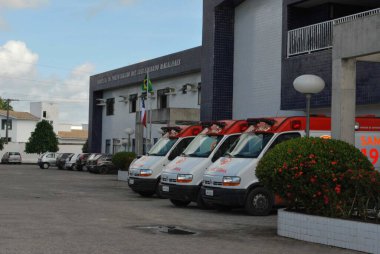 Porto seguro, Bahia, Brezilya - 26 Haziran 2009: Güney Bahia 'daki Porto Seguro şehrinde bulunan Luiz Eduardo Magalhaes Hastanesi.