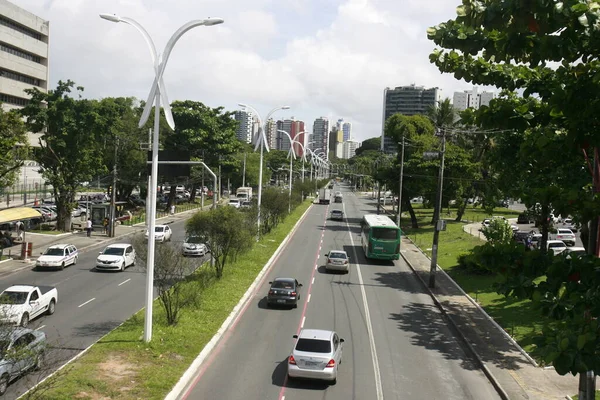 Salvador Bahia Brasil Agosto 2016 Vista Avenida Acm Barrio Itaigara —  Fotos de Stock