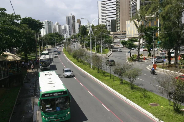 Salvador Bahia Brasil Agosto 2016 Vista Avenida Acm Barrio Itaigara —  Fotos de Stock