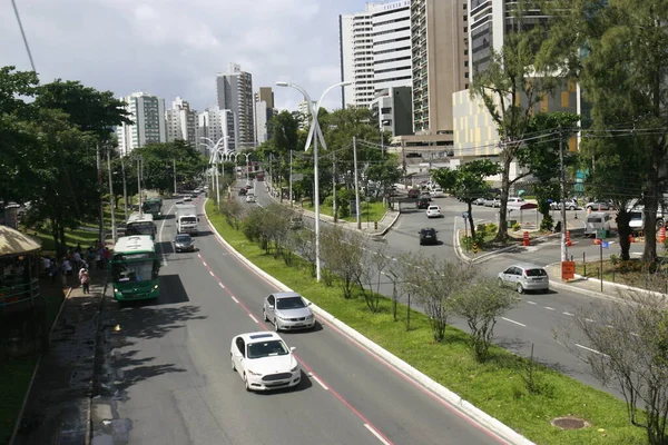 Salvador Bahia Brasil Agosto 2016 Vista Avenida Acm Bairro Itaigara — Fotografia de Stock