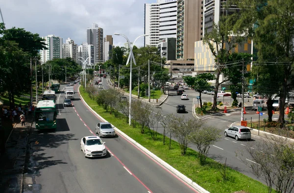 Salvador Bahia Brasil Agosto 2016 Vista Avenida Acm Barrio Itaigara —  Fotos de Stock