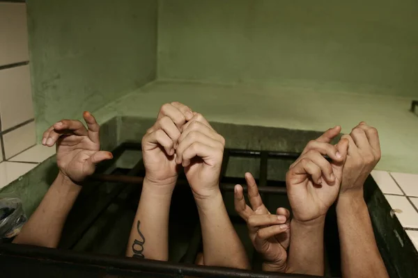 Teixeira Freitas Bahia Brazil August 2009 Juvenile Offenders Seen Cell — Stock Photo, Image