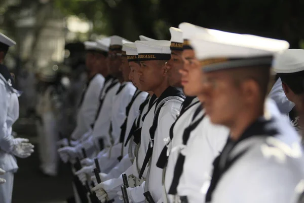 Сальвадор Баия Бразилия Сентября 2014 Года Военнослужащие Военно Морского Флота — стоковое фото