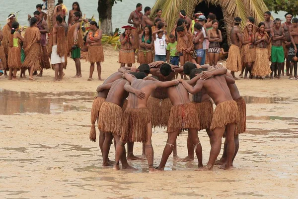 Santa Cruz Cabralia Bahia Brazil Kwiecień 2009 Rdzenna Ludność Etniczna — Zdjęcie stockowe