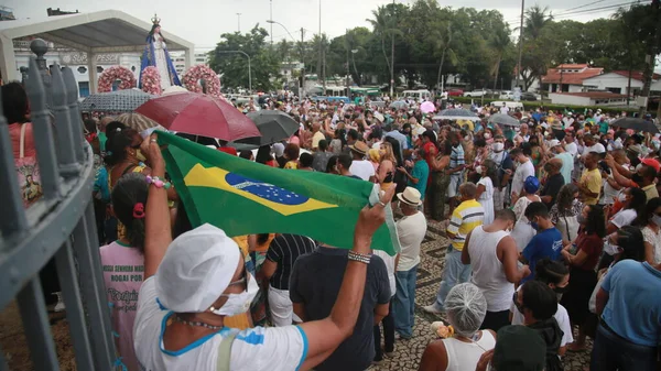 Salvador Bahia Brasil Dezembro 2021 Fiel Celebra Dia Nossa Senhora — Fotografia de Stock